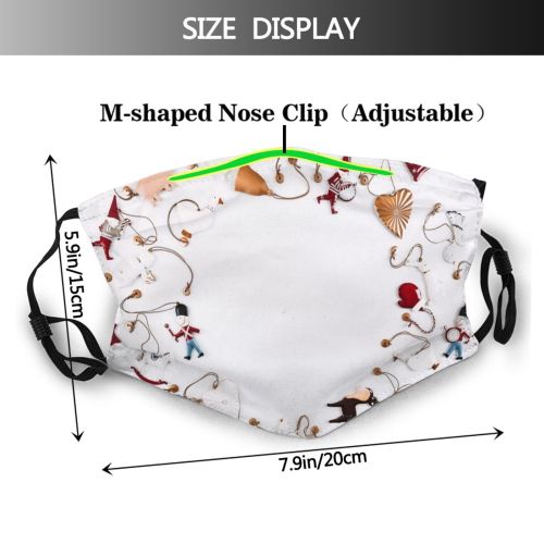 yanfind Playing Table Design Arrangement Star Decor Reindeer ta Tree Elf Heart Entertainment Dust Washable Reusable Filter and Reusable Mouth Warm Windproof Cotton Face