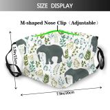 yanfind Abstract Elephant Story Cute Fantasy Seamless Natural Wildlife Ornament Baby Design Tree Dust Washable Reusable Filter and Reusable Mouth Warm Windproof Cotton Face