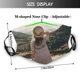 yanfind Lady Views Daylight Model Fashion Field Casual Media Fende Photoshoot Mountains Social Dust Washable Reusable Filter and Reusable Mouth Warm Windproof Cotton Face