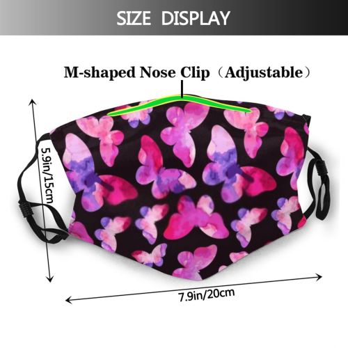 yanfind Abstract Butterfly Elegant Decor Fashion Cute Fantasy Insect Stylish Seamless Sky Feminine Dust Washable Reusable Filter and Reusable Mouth Warm Windproof Cotton Face