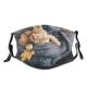 yanfind Comfortable Comfort Knitting Cat Cute Resting Warm Cozy Grey Wooden Child Autumn Dust Washable Reusable Filter and Reusable Mouth Warm Windproof Cotton Face