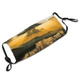 yanfind Lake Golden Sunset Evening Hike Dawn Storm Mountain Tourism Festival Mountains Sun Dust Washable Reusable Filter and Reusable Mouth Warm Windproof Cotton Face
