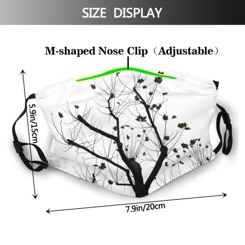yanfind Stem Autumn Sad Woody Branch Plant Branch Twig Tree Tree Plant Dust Washable Reusable Filter and Reusable Mouth Warm Windproof Cotton Face