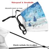 yanfind Ice Zigzag Design Frost Defocused Star Landscape Reindeer Polar Tree Night Snow Dust Washable Reusable Filter and Reusable Mouth Warm Windproof Cotton Face