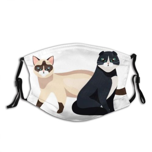 yanfind Isolated Smile Lovely Happiness Fur Little Kitty Comic Cute Mascot Friendly Design Dust Washable Reusable Filter and Reusable Mouth Warm Windproof Cotton Face