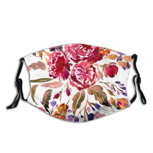 yanfind Abstract Garden Decor Fashion Little Cute Seamless Colorful Beauty Summer Vintage Ornament   Dust Washable Reusable Filter and Reusable Mouth Warm Windproof Cotton Face