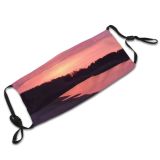 yanfind Lake Sunset Evening Dawn Sea Clouds Beach River Backlit Sun Tree Dark Dust Washable Reusable Filter and Reusable Mouth Warm Windproof Cotton Face