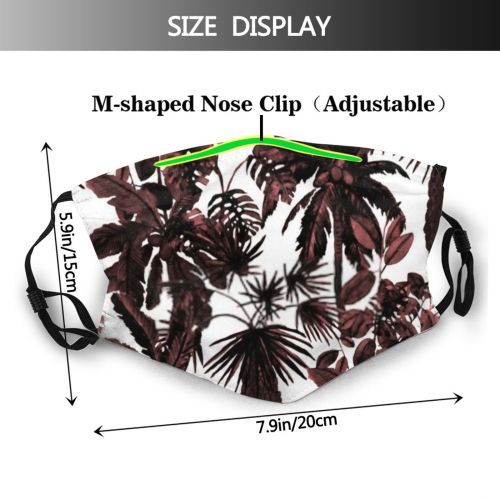 yanfind Abstract Hawaiian Bird Fashion Flora Cute Hawaii Seamless Colorful Trendy Summer Vintage   Dust Washable Reusable Filter and Reusable Mouth Warm Windproof Cotton Face