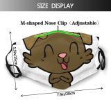 yanfind Free Artwork Laughing Cute Dog Puppy Doodle Quirky Pet Art Retro Freehand Dust Washable Reusable Filter and Reusable Mouth Warm Windproof Cotton Face