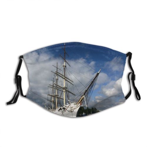 yanfind Tall Mast Windjammer Barque Clipper Sailing Vehicle Ship Wessel Boat Rigged Sailing Dust Washable Reusable Filter and Reusable Mouth Warm Windproof Cotton Face