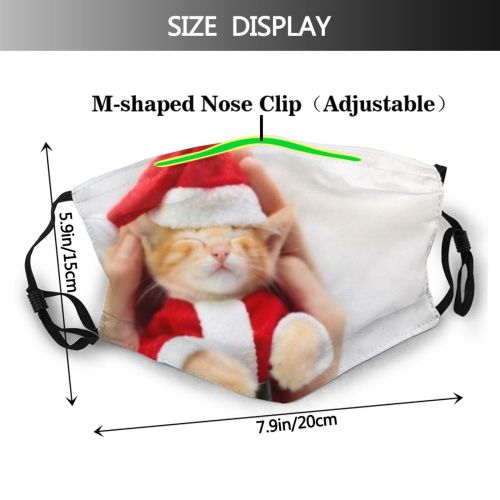 yanfind Belt Santa Fur Young Little Cat Kitty Christmas Cute Xmas Cozy Newborn Dust Washable Reusable Filter and Reusable Mouth Warm Windproof Cotton Face