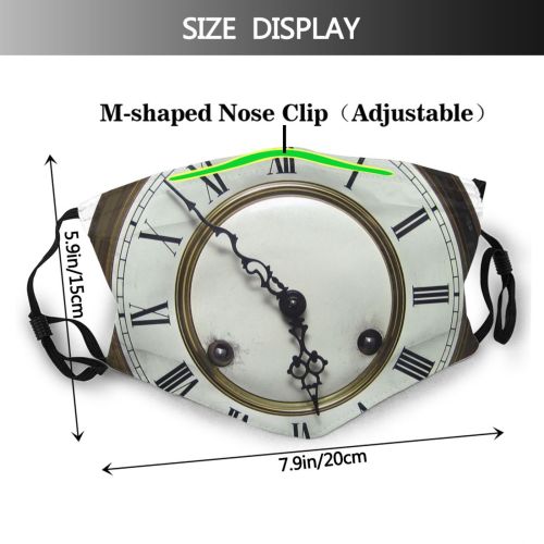 yanfind Wall Furniture Clock Accessories Old Quartz Brass Design Home Metal Clock Interior Dust Washable Reusable Filter and Reusable Mouth Warm Windproof Cotton Face