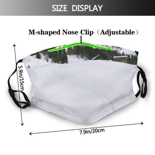 yanfind Idyllic Ice Pine Frosty Mountain Enviroment Snowy Rock Icy Coniferous Frozen Tranquil   Dust Washable Reusable Filter and Reusable Mouth Warm Windproof Cotton Face
