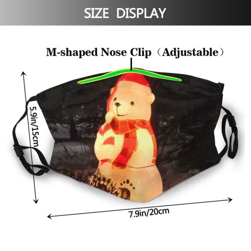 yanfind Night Eve Winter Yard Lights Claus Gnome Frosty Illuminated Decoration Santa Snow Dust Washable Reusable Filter and Reusable Mouth Warm Windproof Cotton Face