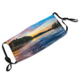 yanfind Idyllic Forest Clouds Ripples Woods Tranquil Scenic Trees Sky Dusk Dawn Waves Dust Washable Reusable Filter and Reusable Mouth Warm Windproof Cotton Face