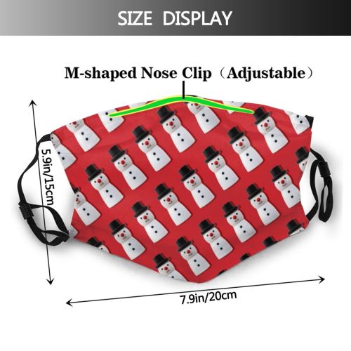 yanfind Row Representation Season Snowman Celebration Winter Christmas High Dust Washable Reusable Filter and Reusable Mouth Warm Windproof Cotton Face