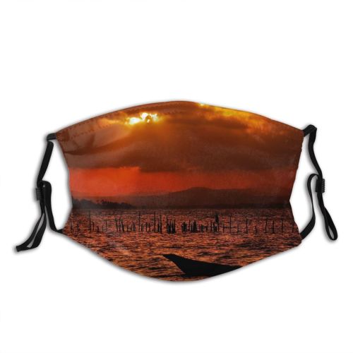 yanfind Horizon Evening Marau Yawl Cloud Sunset Brazil Sea Boat Sky Bahia Barra Dust Washable Reusable Filter and Reusable Mouth Warm Windproof Cotton Face