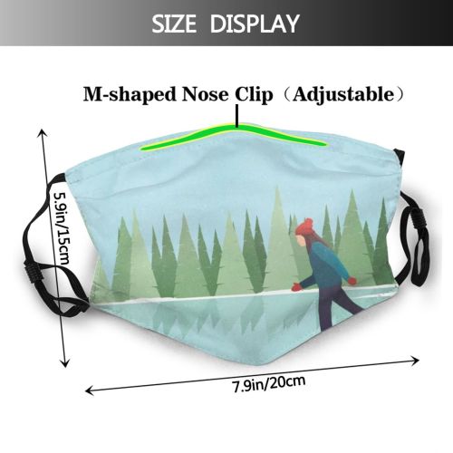 yanfind Ice Sport Knit Frozen Topics Rink Lifestyles Pursuit Tree Skating Warm Carefree Dust Washable Reusable Filter and Reusable Mouth Warm Windproof Cotton Face