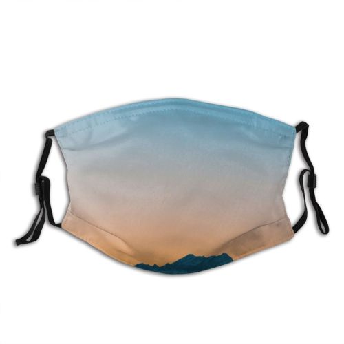 yanfind Ice Golden Sunset Trail Aviation Airplane Clouds Mountains Sun Winter Flight Aircraft Dust Washable Reusable Filter and Reusable Mouth Warm Windproof Cotton Face