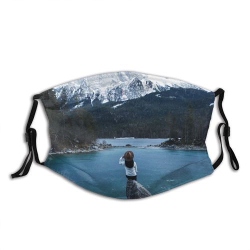 yanfind Ice Lake Daylight Hike Mountain Explore Rock Forest Frozen Alp Mountains Beautiful Dust Washable Reusable Filter and Reusable Mouth Warm Windproof Cotton Face