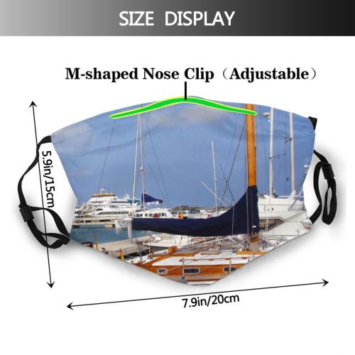 yanfind Harbor Vehicle Navigation Boat Sailing Marina Watercraft Mast Sailboat Sailing Transportation Boat Dust Washable Reusable Filter and Reusable Mouth Warm Windproof Cotton Face