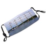 yanfind Tall Sail Watercraft Mast Windjammer Sea Boat Vehicle Ship Training Seaside Boat Dust Washable Reusable Filter and Reusable Mouth Warm Windproof Cotton Face