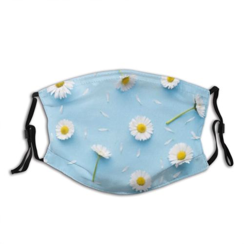 yanfind  Spring Flower Camomile Garden Plant Chamomile Beautiful Bloom Natural Floral Summer Dust Washable Reusable Filter and Reusable Mouth Warm Windproof Cotton Face