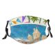 yanfind Castle Architecture Fun Sunbeam Vacation Shore Beach Sand Sculpture Seascape Fortress Waves Dust Washable Reusable Filter and Reusable Mouth Warm Windproof Cotton Face