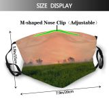 yanfind Blossom Hills Rapeseed Flower Sky Spring Misty Sunrise Meadow Plant Oil Foggy Dust Washable Reusable Filter and Reusable Mouth Warm Windproof Cotton Face