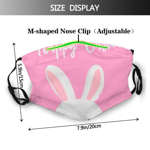 yanfind Cute Easter Rabbit Design Ears Gift Art Bunny Concept Decoration Fun Eggs Dust Washable Reusable Filter and Reusable Mouth Warm Windproof Cotton Face