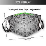 yanfind Florist Elegant Stylized Flora Cute Fantasy Wreath Seamless Wedding Contour Doodle Curly Dust Washable Reusable Filter and Reusable Mouth Warm Windproof Cotton Face