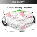 yanfind Friends Lovely Safari Happiness Kawaii Cat Comic Seamless Nursery Marriage Koala Kid Dust Washable Reusable Filter and Reusable Mouth Warm Windproof Cotton Face