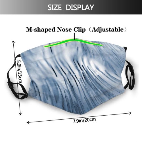 yanfind Winter Texture Cubes Cool Winter Glacier Sky Ice Ice Isbiter Isbit Tree Dust Washable Reusable Filter and Reusable Mouth Warm Windproof Cotton Face