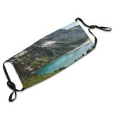 yanfind Idyllic Overcast Shore Coast Freedom Lake Calm Reservoir Mountain Highland Rock Pond Dust Washable Reusable Filter and Reusable Mouth Warm Windproof Cotton Face
