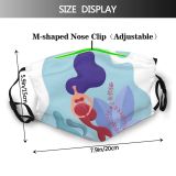 yanfind Isolated Smile Young Little Cute Mermaid Fantasy Tale Kid Siren Cheerful Figure Dust Washable Reusable Filter and Reusable Mouth Warm Windproof Cotton Face