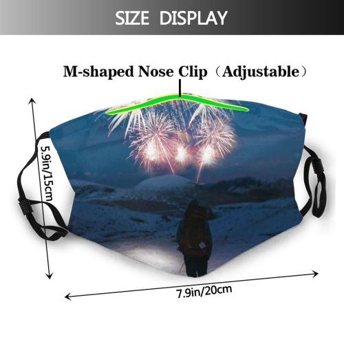 yanfind Ice Evening Night Hike Snowy Explosion Fireworks Headlamp Mountains Winter Dark Snow Dust Washable Reusable Filter and Reusable Mouth Warm Windproof Cotton Face