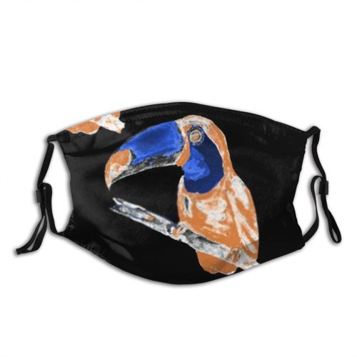 yanfind Bird Vacation Feather Flamingo Hawaii Toucan Brazil Seamless Summer Palm Paradise Beach Dust Washable Reusable Filter and Reusable Mouth Warm Windproof Cotton Face