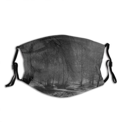 yanfind Winter Landscape Tree Atmosphere Natural Winter Atmospheric Freezing Snow Dust Washable Reusable Filter and Reusable Mouth Warm Windproof Cotton Face