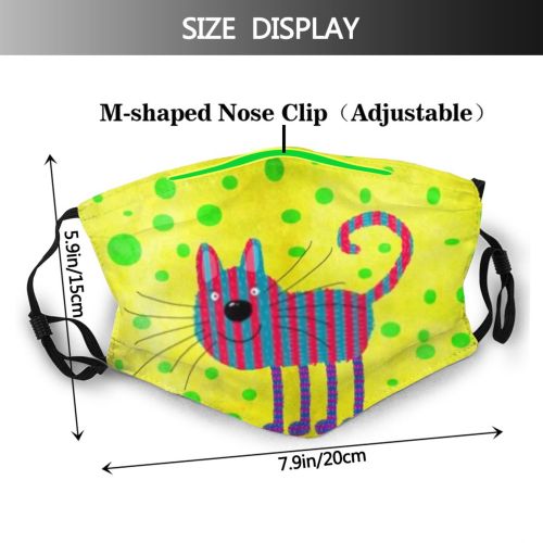 yanfind Friends Stripes Isolated Rainbow Unusual Happiness Artwork Striped Gradient Cute Smiling Friendly Dust Washable Reusable Filter and Reusable Mouth Warm Windproof Cotton Face