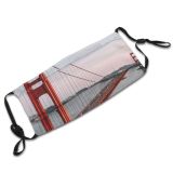 yanfind Infrastructure Transportation Golden Landmark Hanging America Gate Connection Historic San States Bridge Dust Washable Reusable Filter and Reusable Mouth Warm Windproof Cotton Face