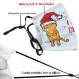 yanfind Isolated Santa Cat Christmas Cute Xmas Winter Crossed Claus Anger Arms Hate Dust Washable Reusable Filter and Reusable Mouth Warm Windproof Cotton Face