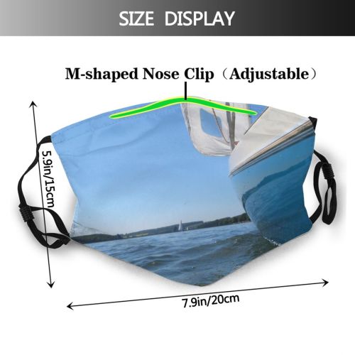 yanfind Sail Watercraft Transportation Sail Lake Sailboat Boat Sailing Sky Vehicle Boating Boat Dust Washable Reusable Filter and Reusable Mouth Warm Windproof Cotton Face