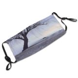 yanfind Landscape Sky Tree Branch Plant Natural Winter Atmospheric Freezing Snow Woody Dust Washable Reusable Filter and Reusable Mouth Warm Windproof Cotton Face