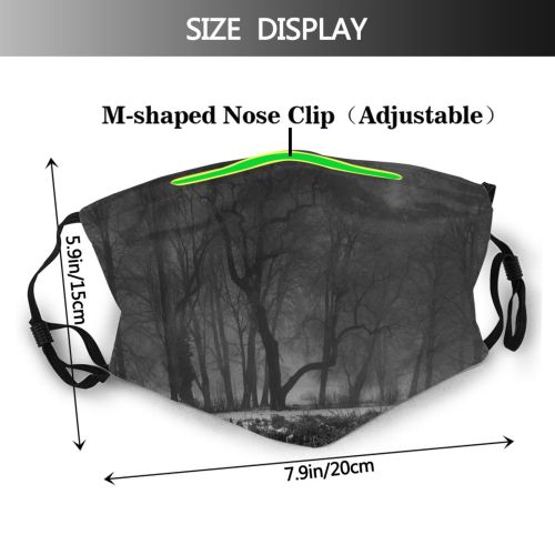 yanfind Winter Landscape Tree Atmosphere Natural Winter Atmospheric Snow Dust Washable Reusable Filter and Reusable Mouth Warm Windproof Cotton Face