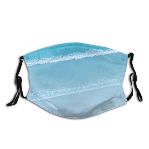 yanfind Idyllic Untouched Tropical Shore Coast Exotic Seaside Shoreline Beauty Sea Coastline Summertime Dust Washable Reusable Filter and Reusable Mouth Warm Windproof Cotton Face