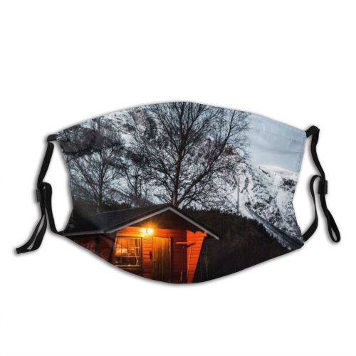 yanfind Ice Sunset Bungalow Iphone Dawn Cozy Dramatic Mountains Winter Dark Bare Trees Dust Washable Reusable Filter and Reusable Mouth Warm Windproof Cotton Face