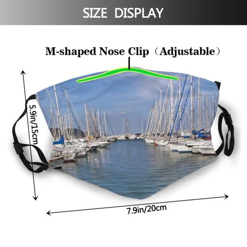 yanfind Motor Trasport Harbor Samos Marine Old Vehicle Vessel Prow Port Sea Boat Dust Washable Reusable Filter and Reusable Mouth Warm Windproof Cotton Face