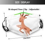 yanfind Isolated Safari Young Impala Nigeria Stylized Cute Mascot Gazelle Goitered Muzzle Wildlife Dust Washable Reusable Filter and Reusable Mouth Warm Windproof Cotton Face