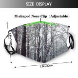 yanfind Winter Natural Winter Growth Woody Landscape Branch Forest Hardwood Northern Tree Forest Dust Washable Reusable Filter and Reusable Mouth Warm Windproof Cotton Face