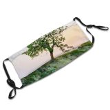 yanfind Idyllic Countryside Grass Leaves Rural Growth Branches Landscape Scenic Tranquil Outdoors Sky Dust Washable Reusable Filter and Reusable Mouth Warm Windproof Cotton Face
